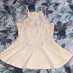 Lace white top